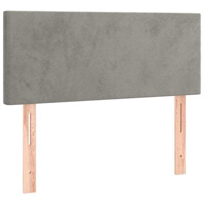 Boxspring met matras fluweel lichtgrijs 160x210 cm