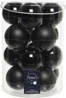 Baubles glass shiny, matt mix dia. 8,00 cm black(12) Decoris - Decoris - thumbnail