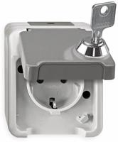 Merten MEG2422-8029 Wandcontactdoos AquaStar Lichtgrijs 1 stuk(s) - thumbnail