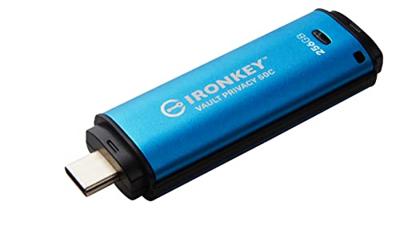 Kingston IronKey Vault Privacy 50 Series USB-stick 256 GB Blauw IKVP50C/256GB USB-C