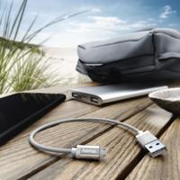 Hama Oplaad-/sync-kabel Micro-USB 0,2 M Wit - thumbnail