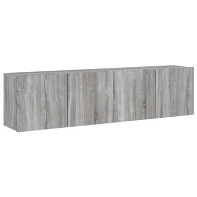Tv-meubels 2 st wandgemonteerd 80x30x41 cm grijs sonoma eiken