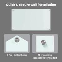 VidaXL Keuken achterwand 2 pcs wit 90 x 50 cm gehard glas - thumbnail