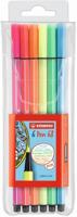 STABILO Pen 68 viltstift etui 6 neon - thumbnail