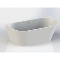 Arcqua Pinto half vrijstaand ligbad 180x80 mat wit BAD116439 - thumbnail