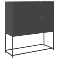 Dressoir 100,5x39x107 cm koudgewalst staal zwart - thumbnail