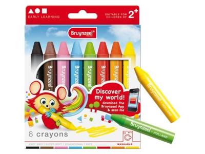 Bruynzeel 8 waskrijtjes Early Learning