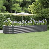 Plantenbak 447x140x68 cm gegalvaniseerd staal antracietkleurig - thumbnail