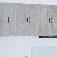 Keukenkast met plank Beton Grijs 60 x 31 x 80 cm Bewerkt hout - thumbnail