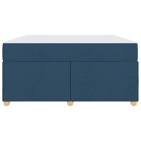 Bedframe met matras Blauw 140 x 200 cm Stof - thumbnail
