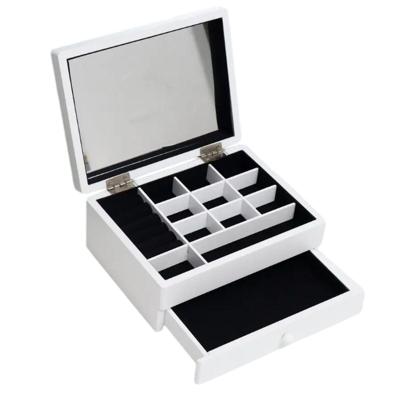 Doos-Juwelenkistje Home ESPRIT Wit Hout MDF 21 x 17 x 9 cm