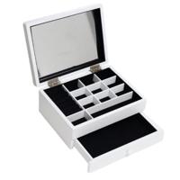 Doos-Juwelenkistje Home ESPRIT Wit Hout MDF 21 x 17 x 9 cm - thumbnail