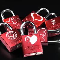 Abus hangslot 72/40 rood - thumbnail