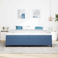 Boxspring bed Blauw 200 x 200 cm Katoenen stof - thumbnail