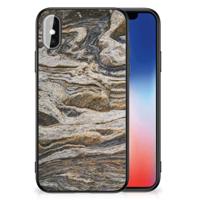 iPhone X | Xs Marmeren Print Telefoonhoesje Steen - thumbnail