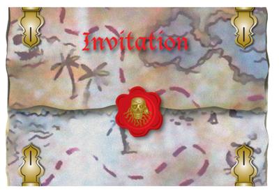 Folat uitnodigingen red pirate 8 stuks | 24 stuks