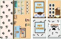 iWallz decoratiestickers Pet Store 6 delig - thumbnail