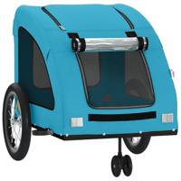 Hondenfietstrailer oxford stof en ijzer blauw - thumbnail