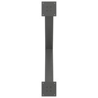 Eettafelpoten 3 st X-vormig 90x(72-73) cm staal antraciet - thumbnail