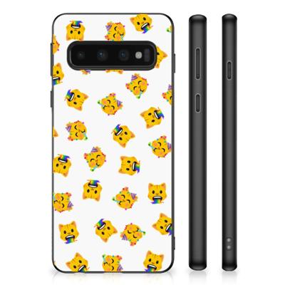 Bumper Case voor Samsung Galaxy S10 Katten Emojis
