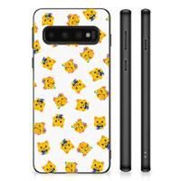 Bumper Case voor Samsung Galaxy S10 Katten Emojis - thumbnail