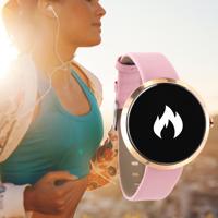 X-Watch 54010 Siona XW Fit Dames Smartwatch, Activity Tracker voor Android En apple iOS, Lichtroze Goud - thumbnail