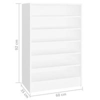 Schoenenkast 60x35x92 cm spaanplaat wit - thumbnail