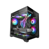 Micro ATX/ITX Mini tower-doos Behuizing Mars Gaming MCVIEW2 Zwart - thumbnail