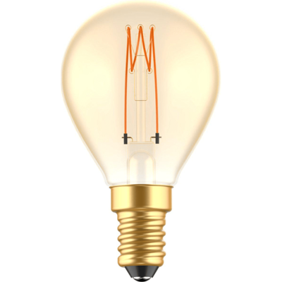 LED Lamp goud E14 - Gloeilamp design - Dimbaar extra warm wit - 1800K