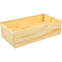 Wijnkist | 2 flessen | zonder deksel | 340x176x85mm | hout | naturel | 5 stuks - thumbnail