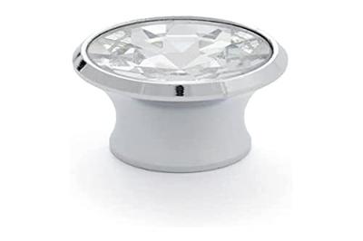 Deurknop Rei 943 Cirkelvormig Verchroomd Kristal Aluminium 4 Stuks (Ø 27 x 23 mm)