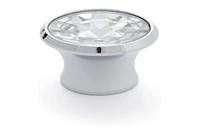 Deurknop Rei 943 Cirkelvormig Verchroomd Kristal Aluminium 4 Stuks (Ø 27 x 23 mm) - thumbnail