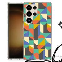 Samsung Galaxy S24 Ultra Doorzichtige Silicone Hoesje Funky Retro - thumbnail