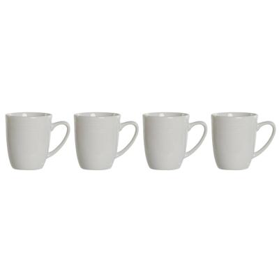 Set van 4 mokken DKD Home Decor Wit Porselein 330 ml 12 x 10 x 9 cm Set van 4 mokken DKD Home Decor Wit Porselein 330 ml 12 x 10 x 9 cm