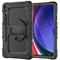 Casecentive Handstrap Pro Hardcase met handvat Galaxy Tab S9 Plus zwart - thumbnail