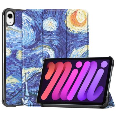 3-Vouw sleepcover hoes - iPad Mini 6 (2021) - Van Gogh Sterrennacht