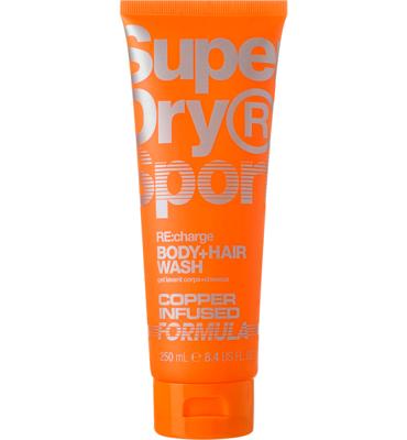 Superdry Sport RE:charge Body + hair wash 250 Milliliter