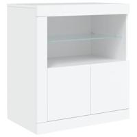 Dressoir met LED-verlichting 283x37x67 cm wit - thumbnail