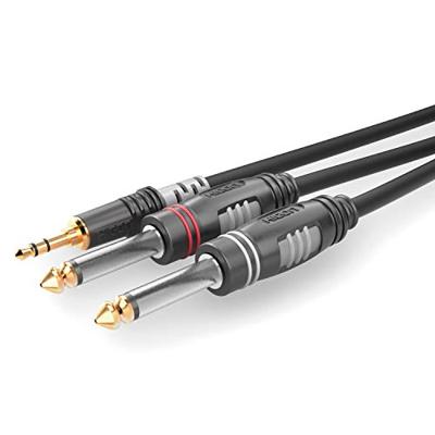 Sommer Cable HBA-3S62-0300 Jackplug Audio Aansluitkabel [1x Jackplug male 3,5 mm - 2x Jackplug male 6,3 mm (mono)] 3.00 m Zwart
