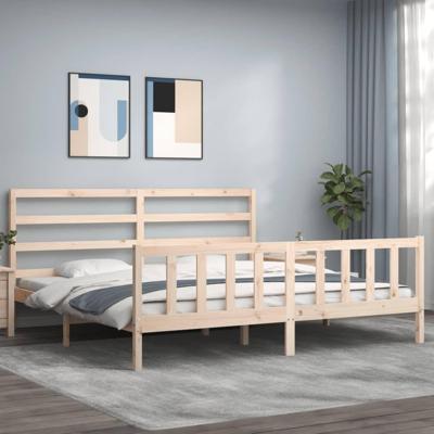 Bedframe zonder matras massief grenenhout 200x200 cm Bedframe zonder matras massief grenenhout 200x200 cm