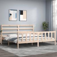 Bedframe zonder matras massief grenenhout 200x200 cm - thumbnail