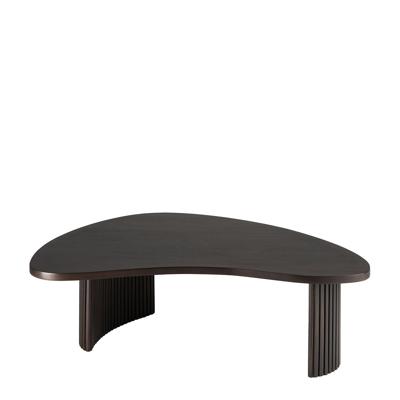 Ethnicraft Organische Salontafel 'Boomerang' Gevernist Mahoniehout, 90 x 61cm, kleur Donkerbruin Ethnicraft Organische Salontafel 'Boomerang' Gevernist Mahoniehout, 90 x 61cm, kleur Donkerbruin