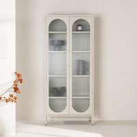 Nohr Vitrinekast 'Tilla' 180 x 80cm, kleur Beige - thumbnail