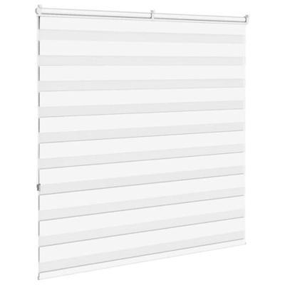 VidaXL Zebra rolgordijn 145x150 cm stofbreedte 140,9cm polyester wit VidaXL Zebra rolgordijn 145x150 cm stofbreedte 140,9cm polyester wit