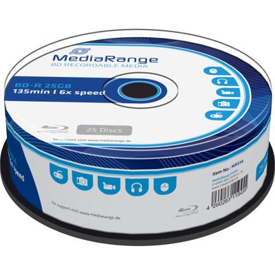 MediaRange BD-R 25 GB 6-voudige schrijfsnelheid