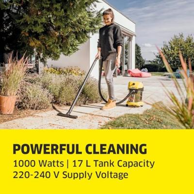 Karcher WD 3 S V-17/4/20 Nat- en droogzuiger | 1000 W | 17L - 1.628-135.0 - thumbnail