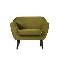 WOOOD Fauteuil 'Rocco', kleur Olijfgroen - thumbnail