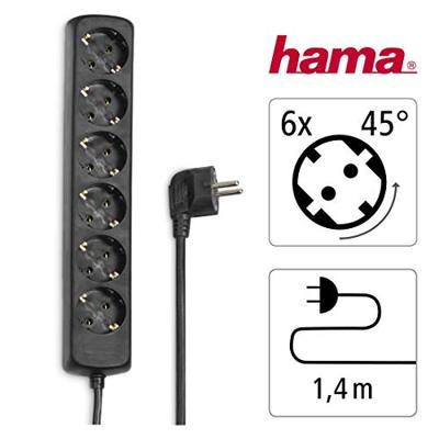 Hama 6 Way Stekkerdoos Zwart