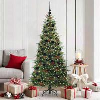 VidaXL Kunstmatige inklapbare kerstboom groen 180 cm pe en pvc - thumbnail