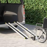 VidaXL Oprit voor rolstoelen 270 kg 2 pcs zwart 152 x 19 x 5,5 cm - thumbnail